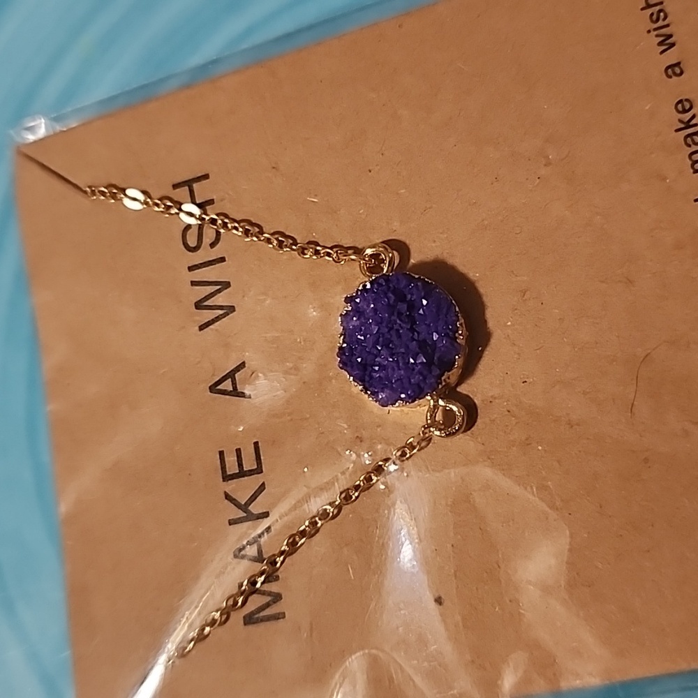 PURPLE AND GOLD NECKLACE